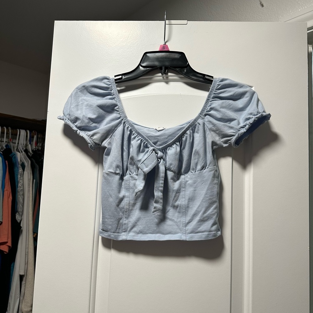 Garage XS Blue Crop Top